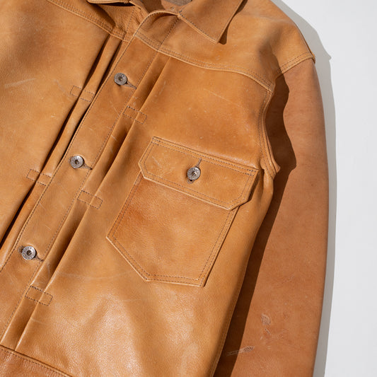 CAMEL LEATHER G-TYPE JACKET