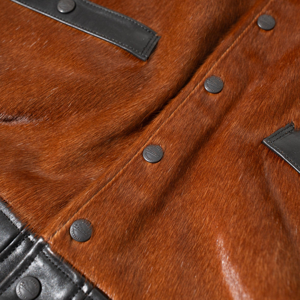 OM別注_625 Hair On Horsehide King Shawl Jacket BROWN