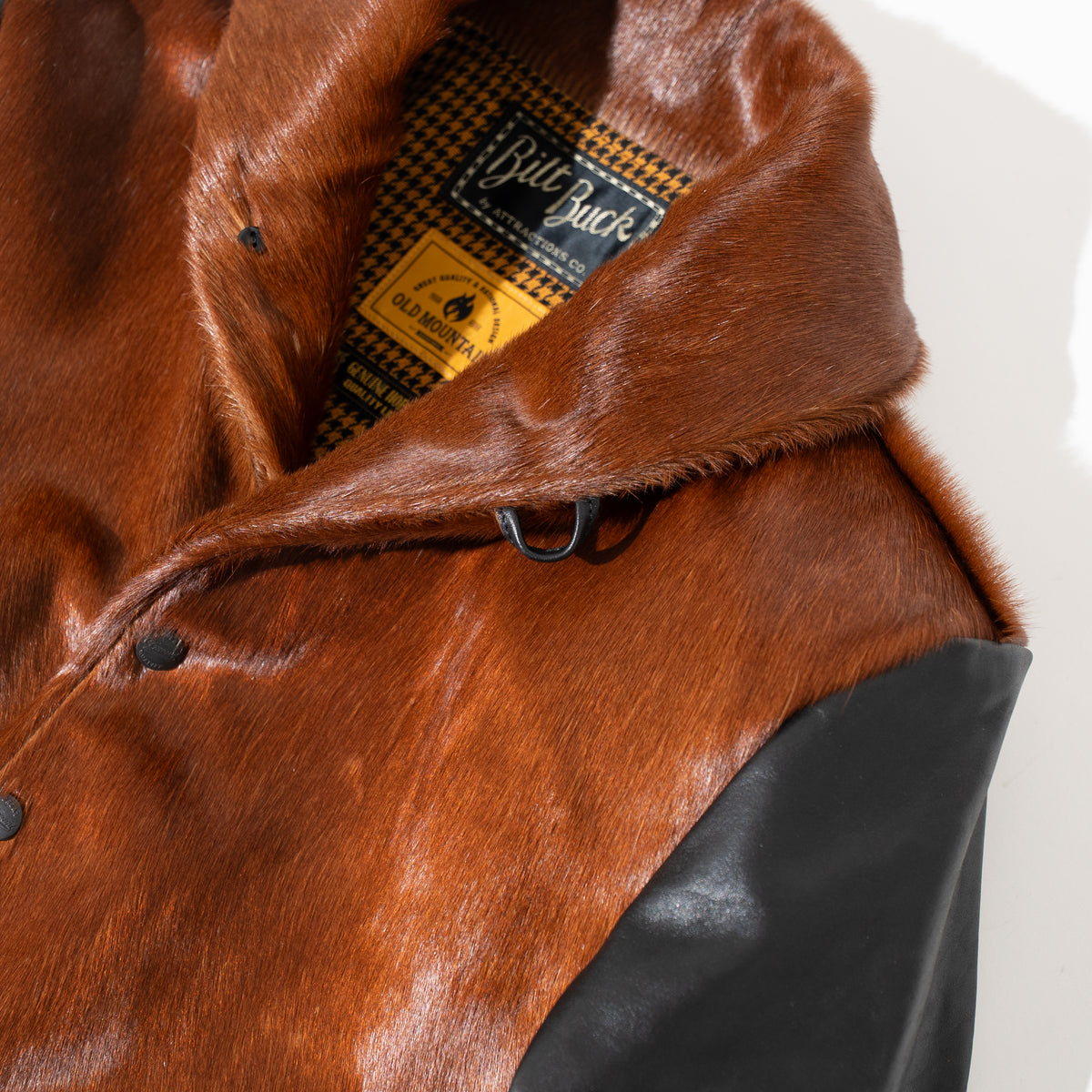 OM別注_625 Hair On Horsehide King Shawl Jacket BROWN