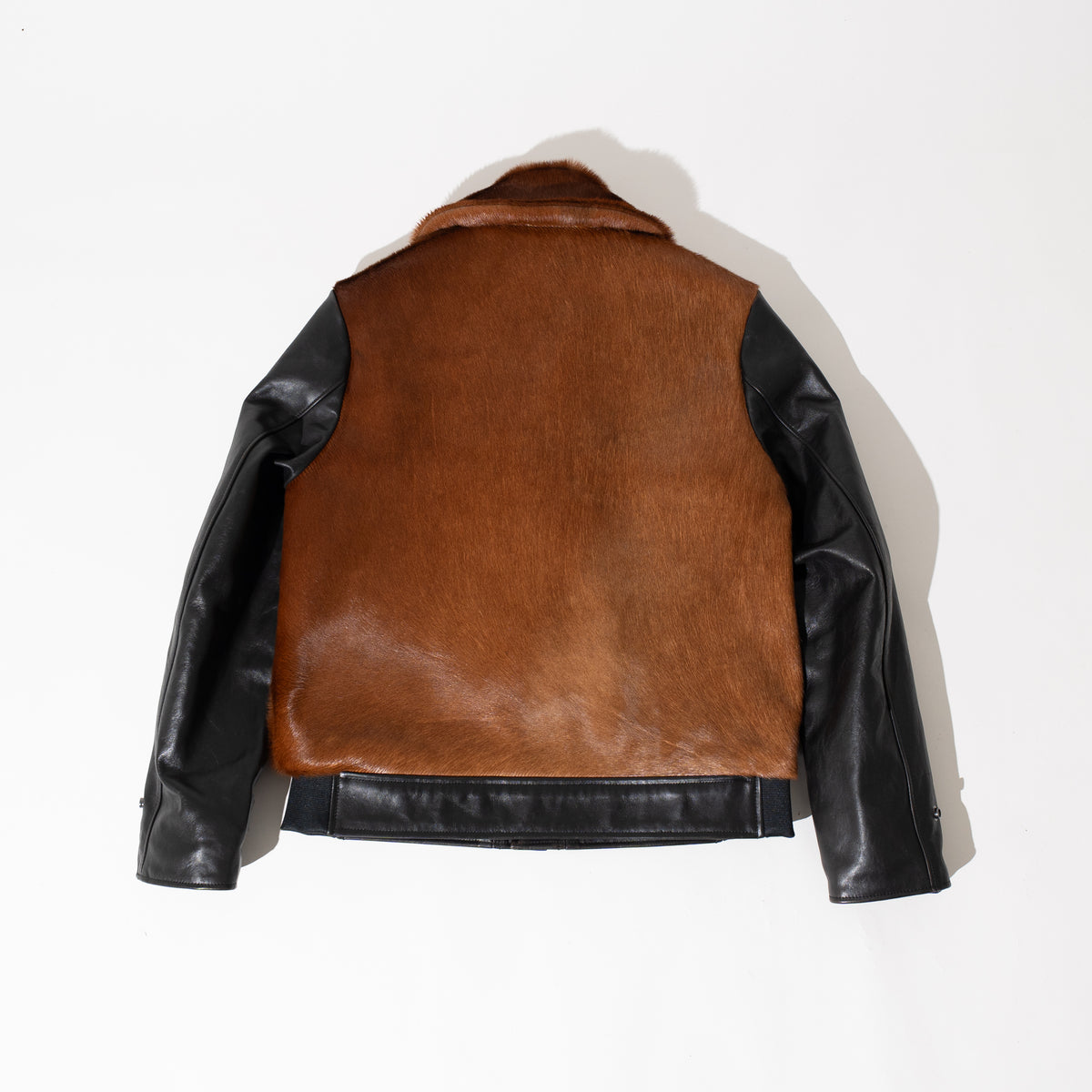 OM別注_625 Hair On Horsehide King Shawl Jacket BROWN