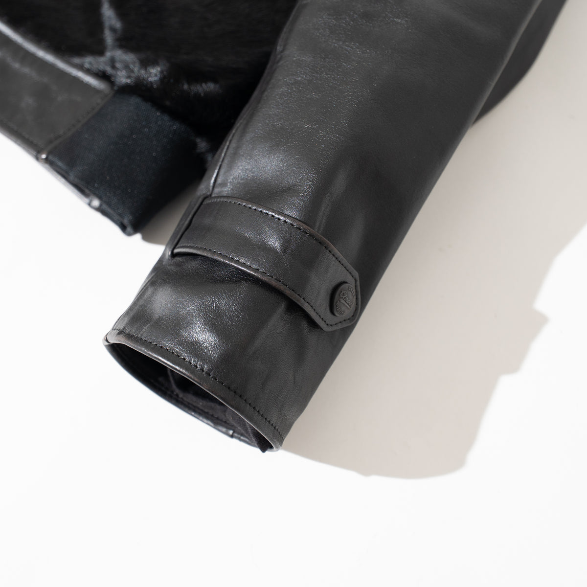 OM別注_625 Hair On Horsehide King Shawl Jacket　BLACK