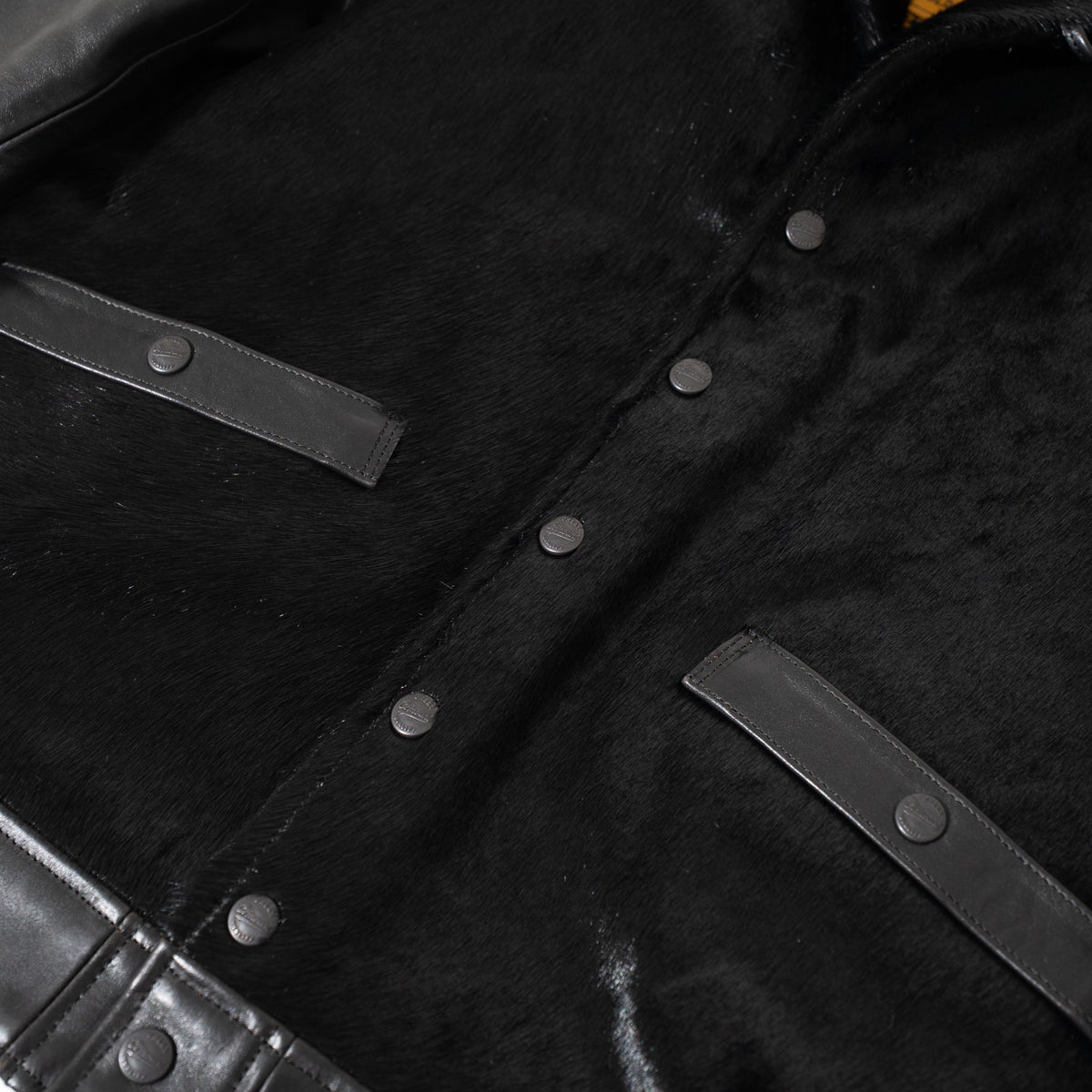 OM別注_625 Hair On Horsehide King Shawl Jacket　BLACK