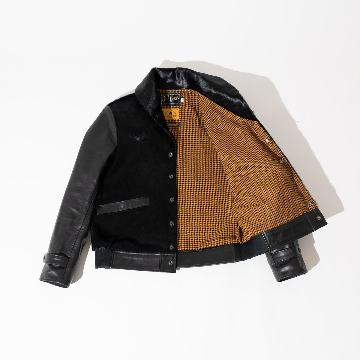 OM別注_625 Hair On Horsehide King Shawl Jacket　BLACK