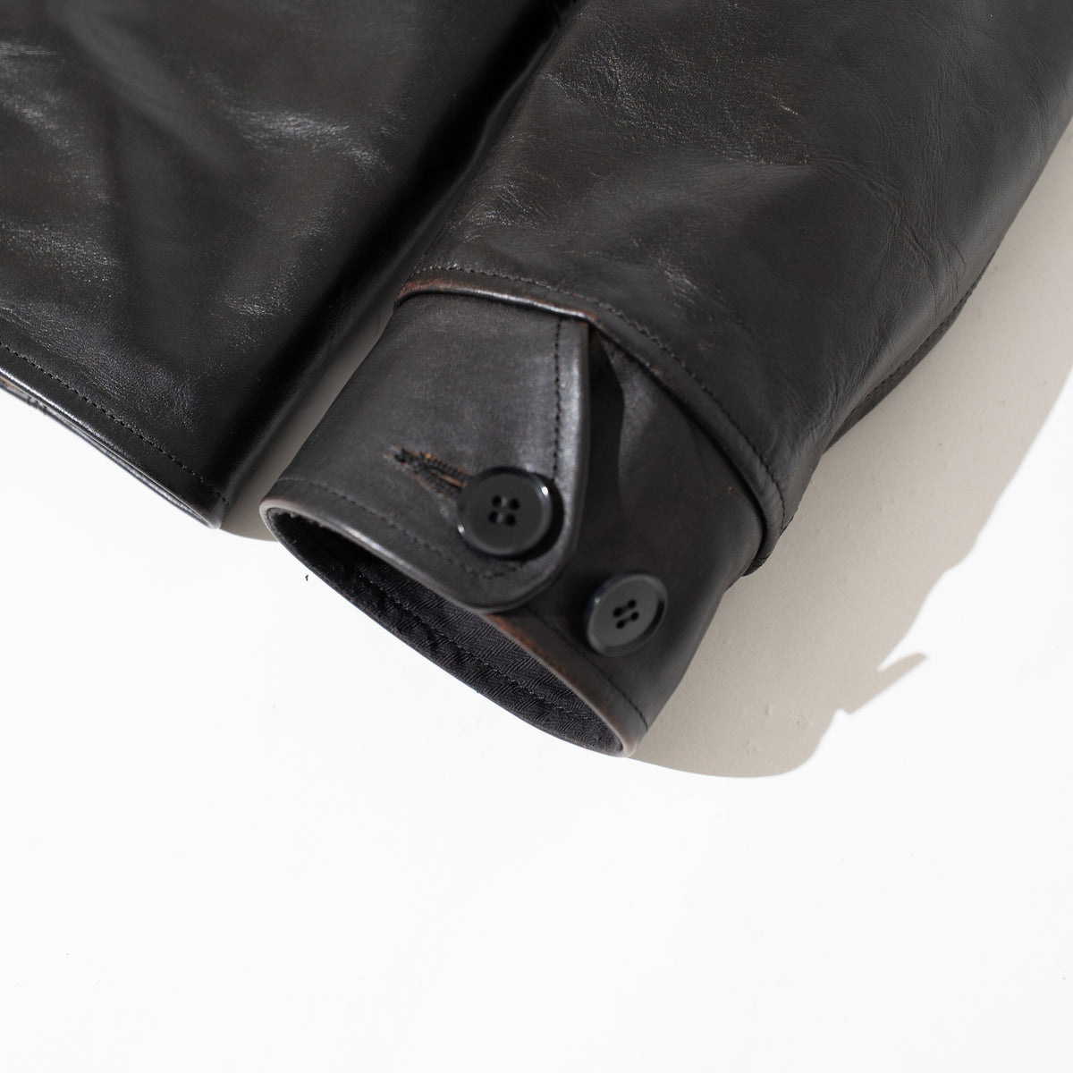 OM別注_378 Horsehide Royal Half Coat BLACK