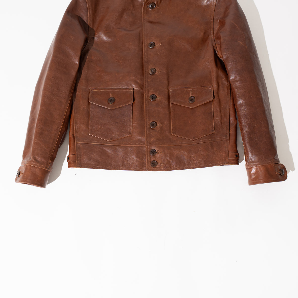 OM別注_888 Horsehide Cossack Jacket BROWN