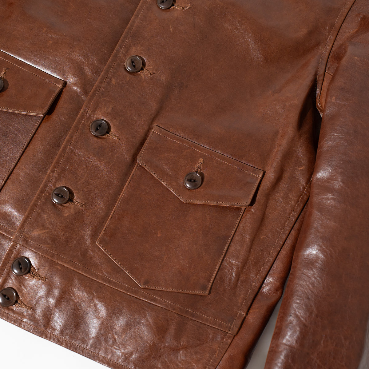 OM別注_888 Horsehide Cossack Jacket BROWN