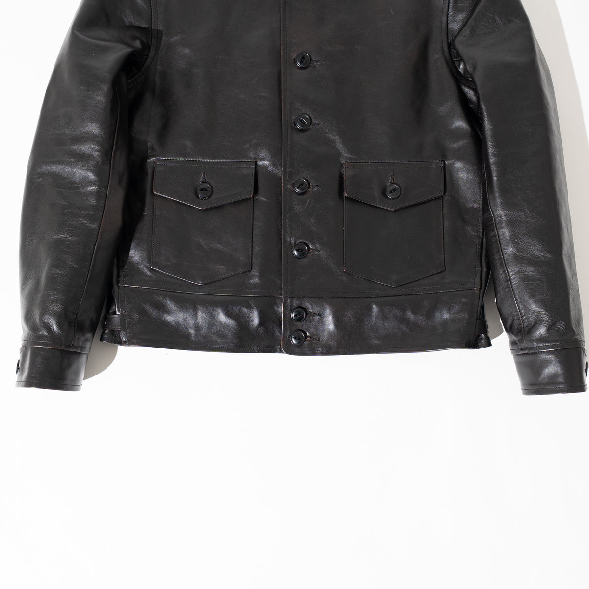OM別注_888 Horsehide Cossack Jacket BLACK