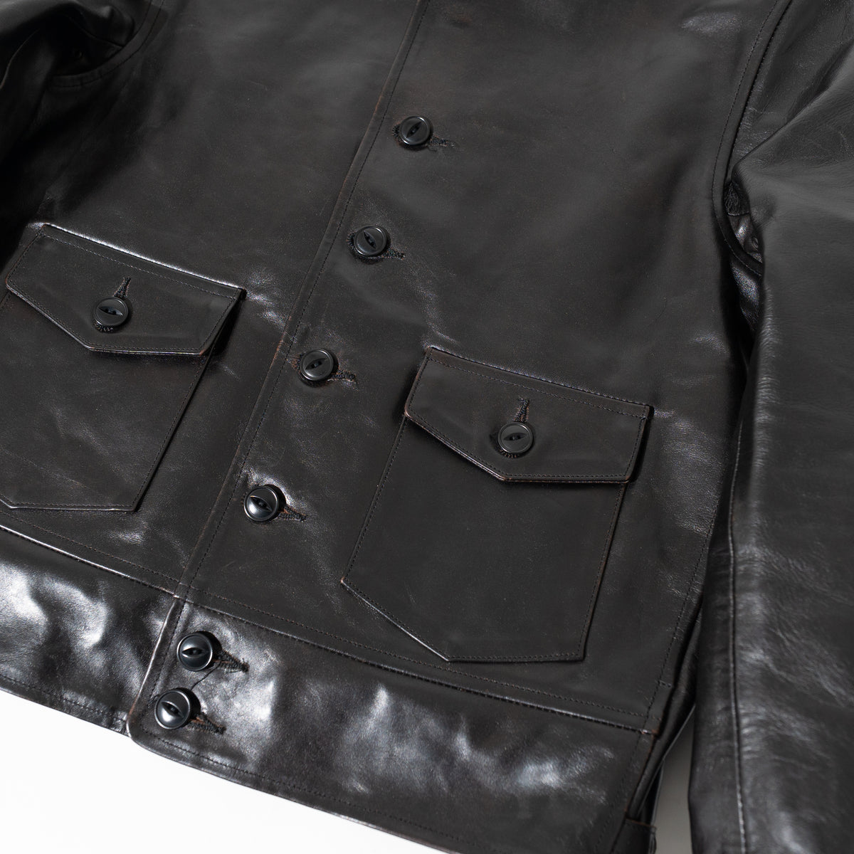 OM別注_888 Horsehide Cossack Jacket BLACK