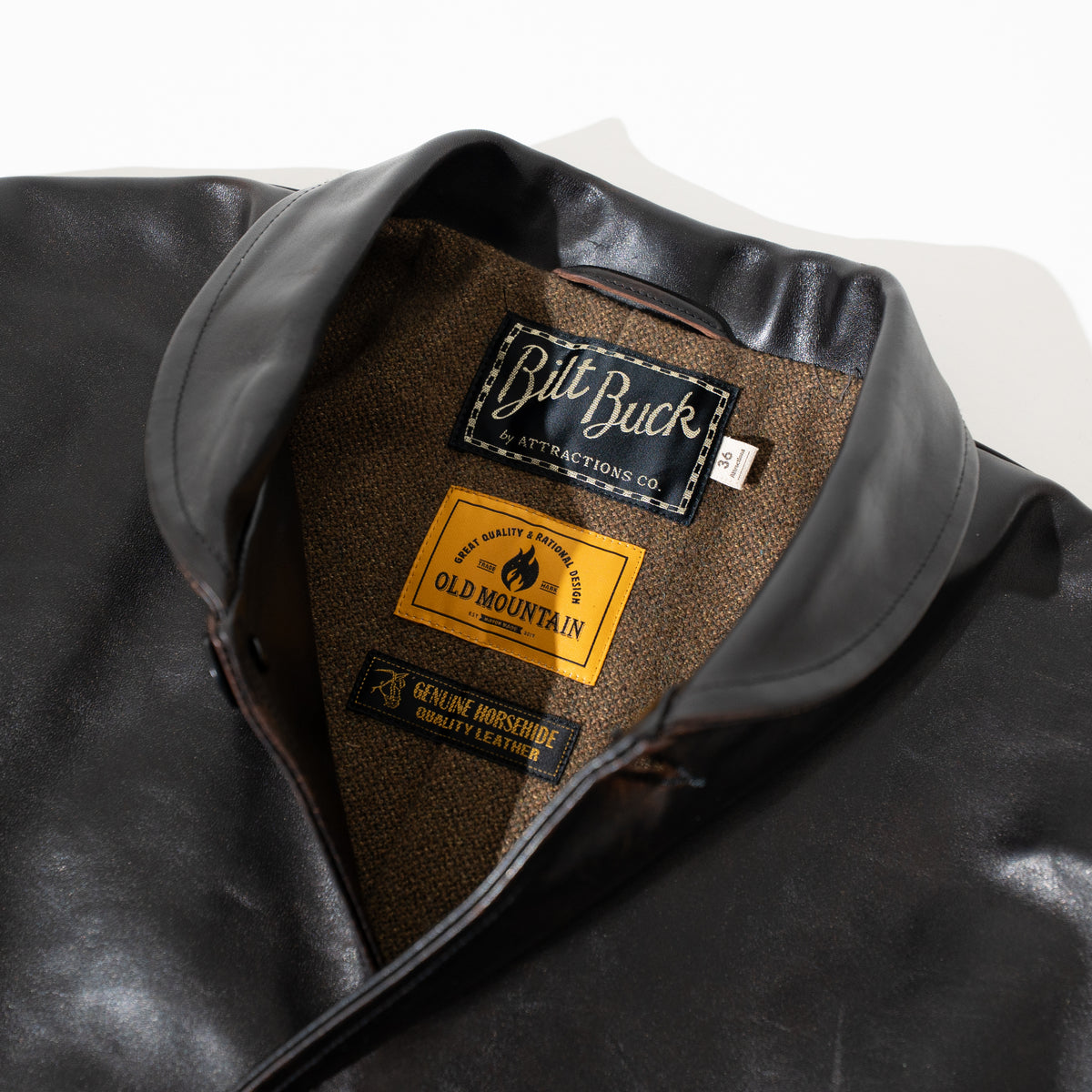 OM別注_888 Horsehide Cossack Jacket BLACK
