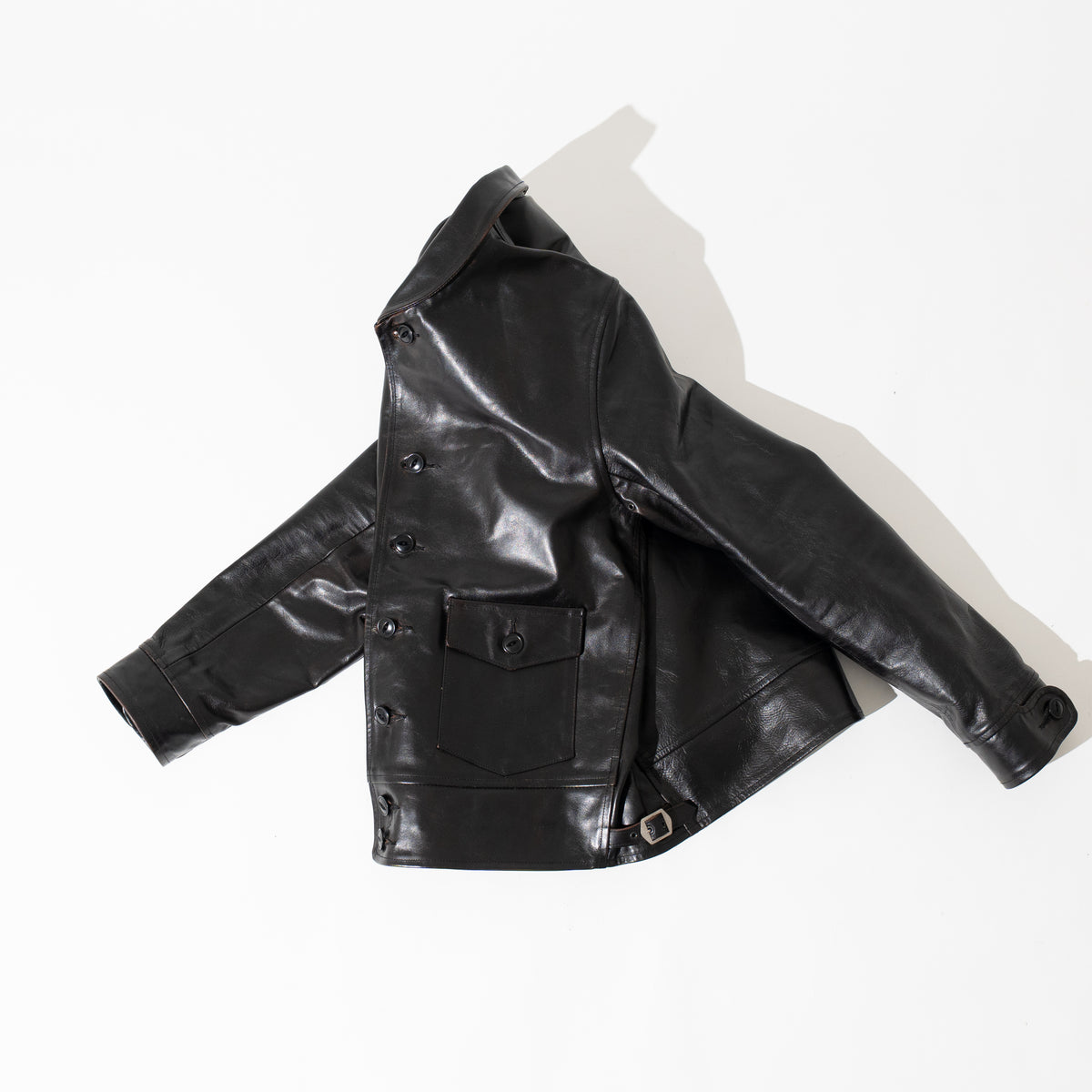 OM別注_888 Horsehide Cossack Jacket BLACK