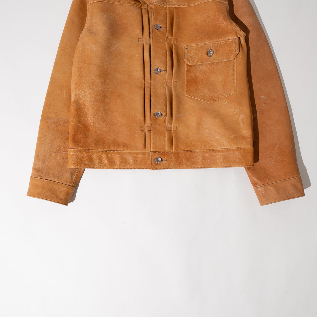 CAMEL LEATHER G-TYPE JACKET