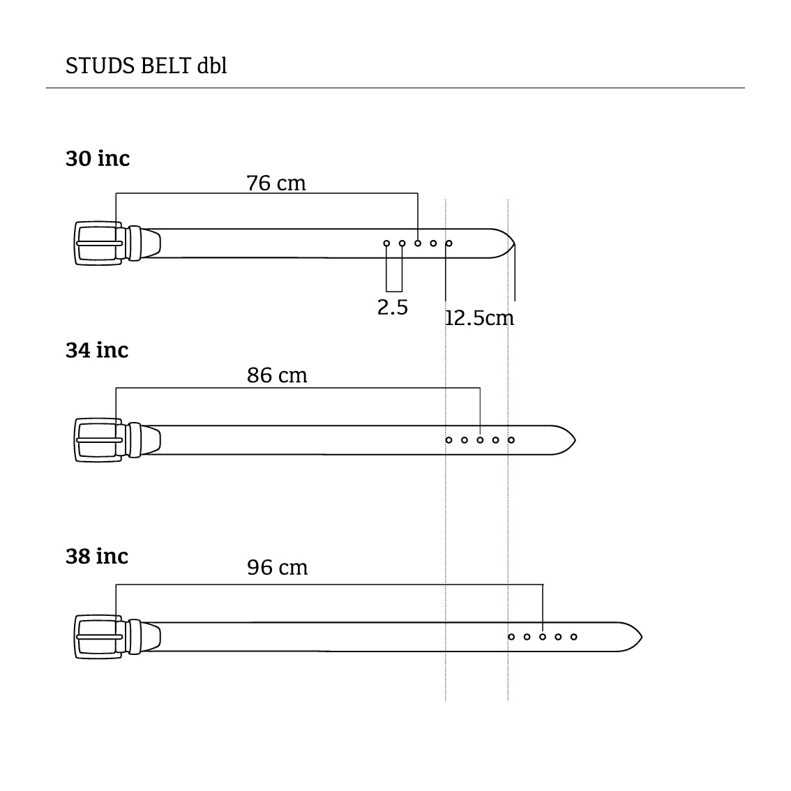 STUDS BELT dbl